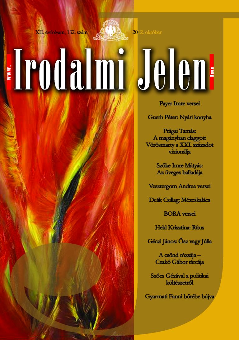 Az Irodalmi Jelen októberi számának címlapja