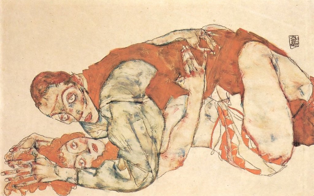 1. ábra Egon Schiele: Szeretkező pár, 1915