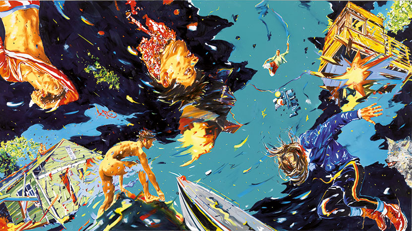 Norbert Bisky: Alles wird gut, 2015, olaj, vászon, 280 × 500 cm, Galerie Crone, Berlin, HGN Collection © Norbert Bisky, VG Bild-Kunst