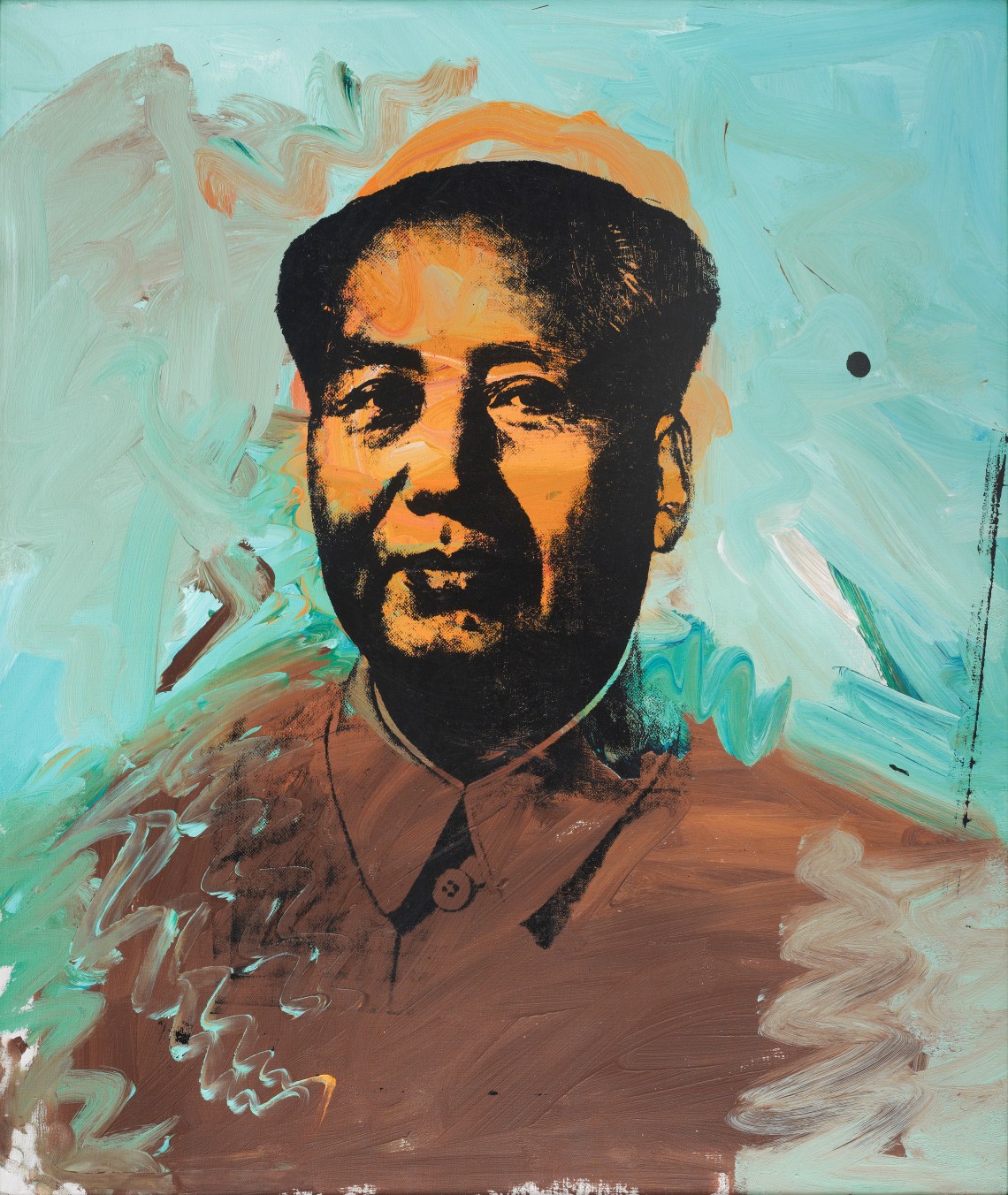 Mao, 1973, akril, vászon, szitanyomás, 127 × 107 cm, Fondation Carmignac, fotó: Thomas Hennocque