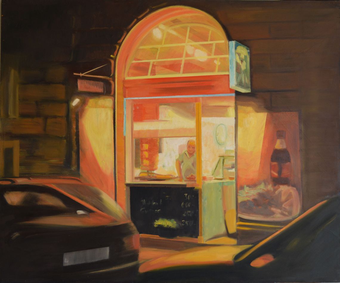 Török büfé, 2014, olaj, vászon, 100 × 120 cm
