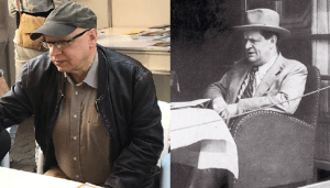 "Egyik szemét, amely rokonszenves kék-zöld-vörös színekben játszott, kedélyesen kidüllesztette, majd visszahúzta, miközben ügyesen, egyfolytában forgatta. A másikat elhagyta valahol."