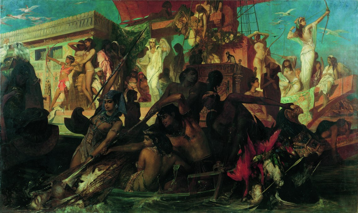 Hans Makart (1840–1884): Vadászat a Níluson, 1876, olaj, vászon, 275 × 456 cm, Belvedere, Bécs, fotó: © Belvedere, Wien
