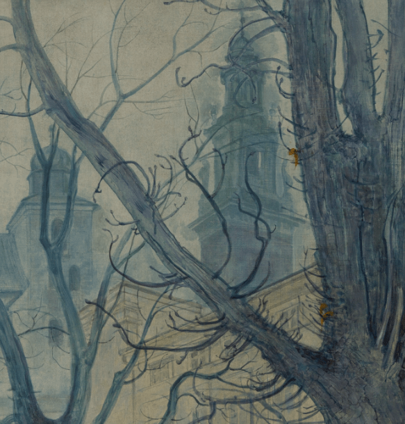 Stanisław Wyspiański: A krakkói Planty park hajnalban [részlet]