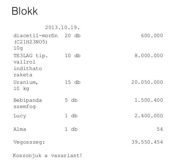 Wágner Ádám: Blokk